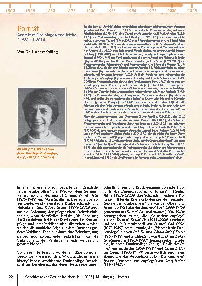 Porträt Anneliese Else Magdalene Fricke * 1923 – † 2014