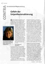 Gefahr der Entprofessionalisierung