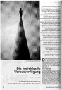 Die individuelle Vorausverfügung Patienten-Selbstbestimmung hinsichtlich lebensbedrohlicher Situationen