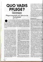 Quo vadis Pflege? Pflegewissenschaft und -lehre an die Hochschulen!